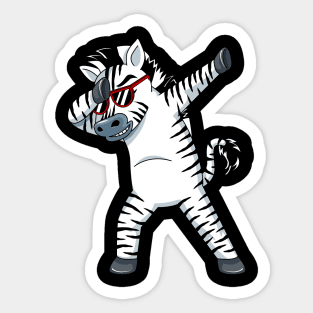 Zebra Dabbing Dab Dance Funny Birthday Gift Sticker